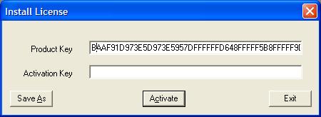sstlm activation dialog showing product key and activation key fields